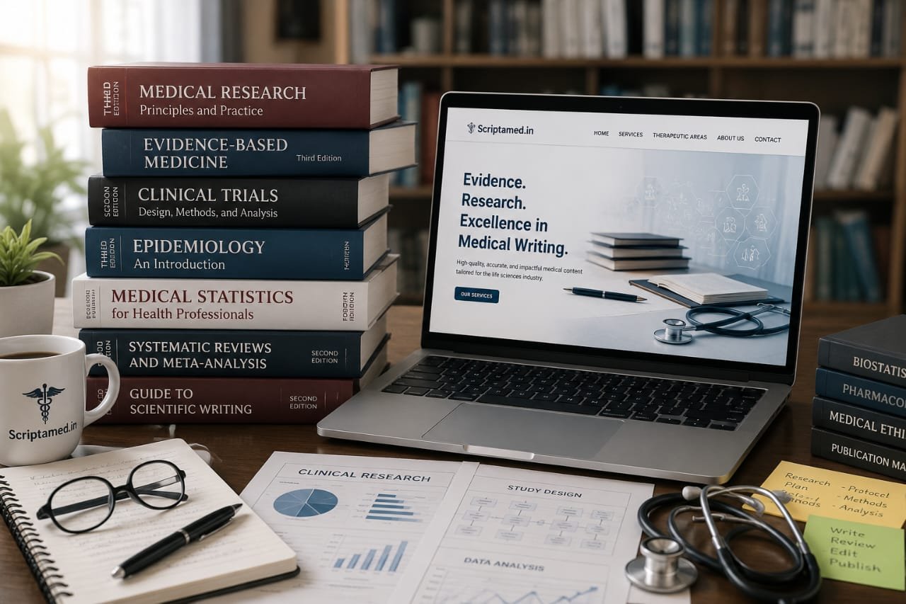 Premium Scientific Writing Desk Workspace